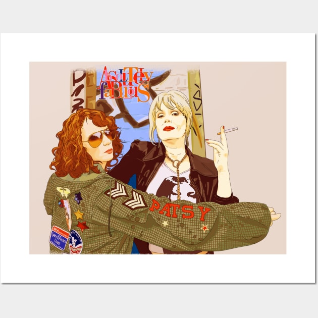 patsy and Edina Abfab Wall Art by Mimie20